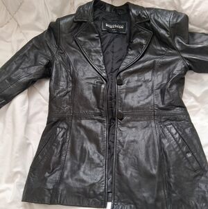 Keneth Cole Leather Coat